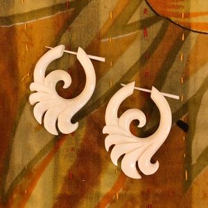 Carved earrings
